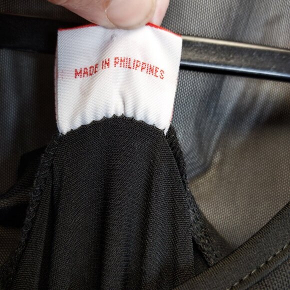 Get Laud Maxi Dress M Bodycon Black Sheer Mesh Top Sweetheart Stretch Sleeveless - Picture 12 of 12